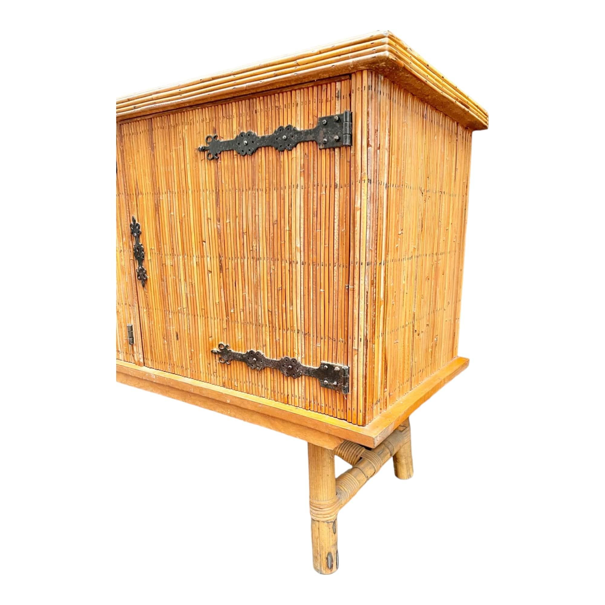 French 20th Century by Audoux Minnet Bamboo Sideboard  For Sale 2