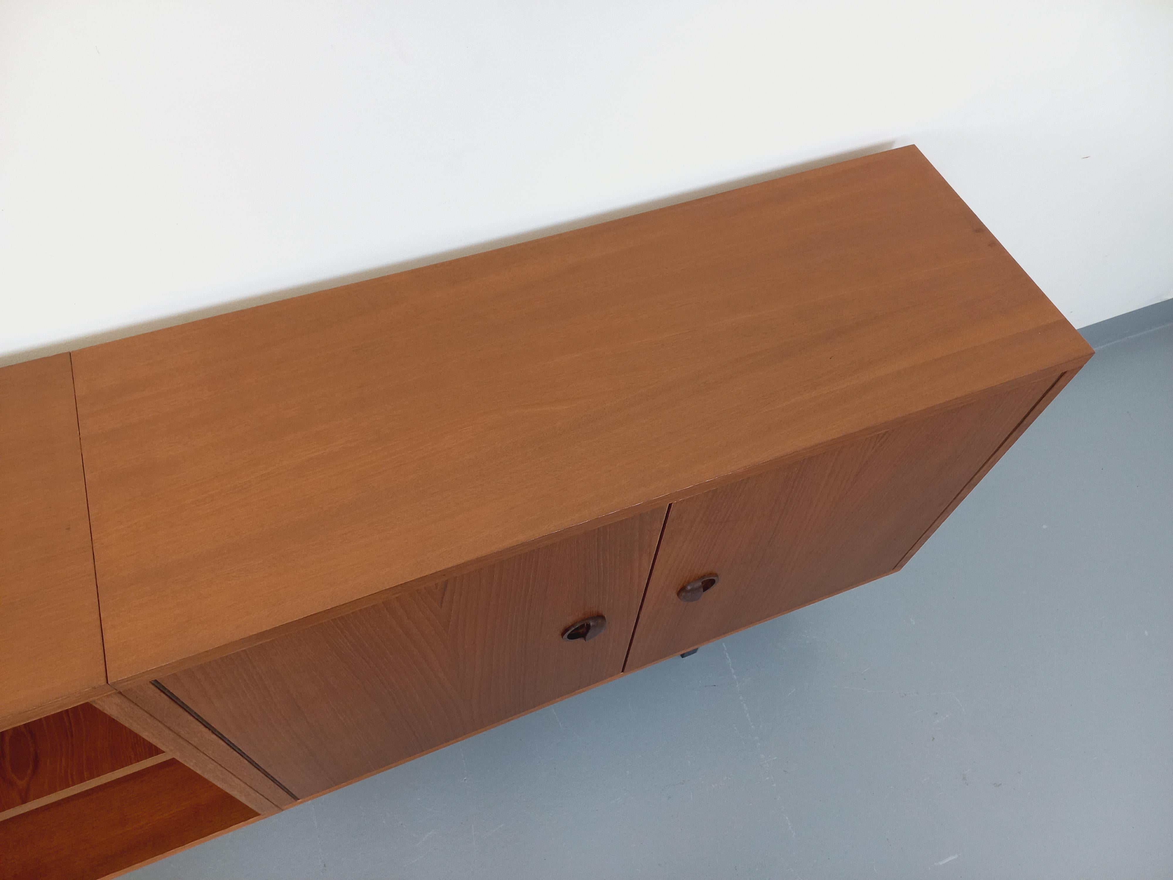 Teak Enfilade meuble de rangement bibliothèque vintage style scandinave teck For Sale