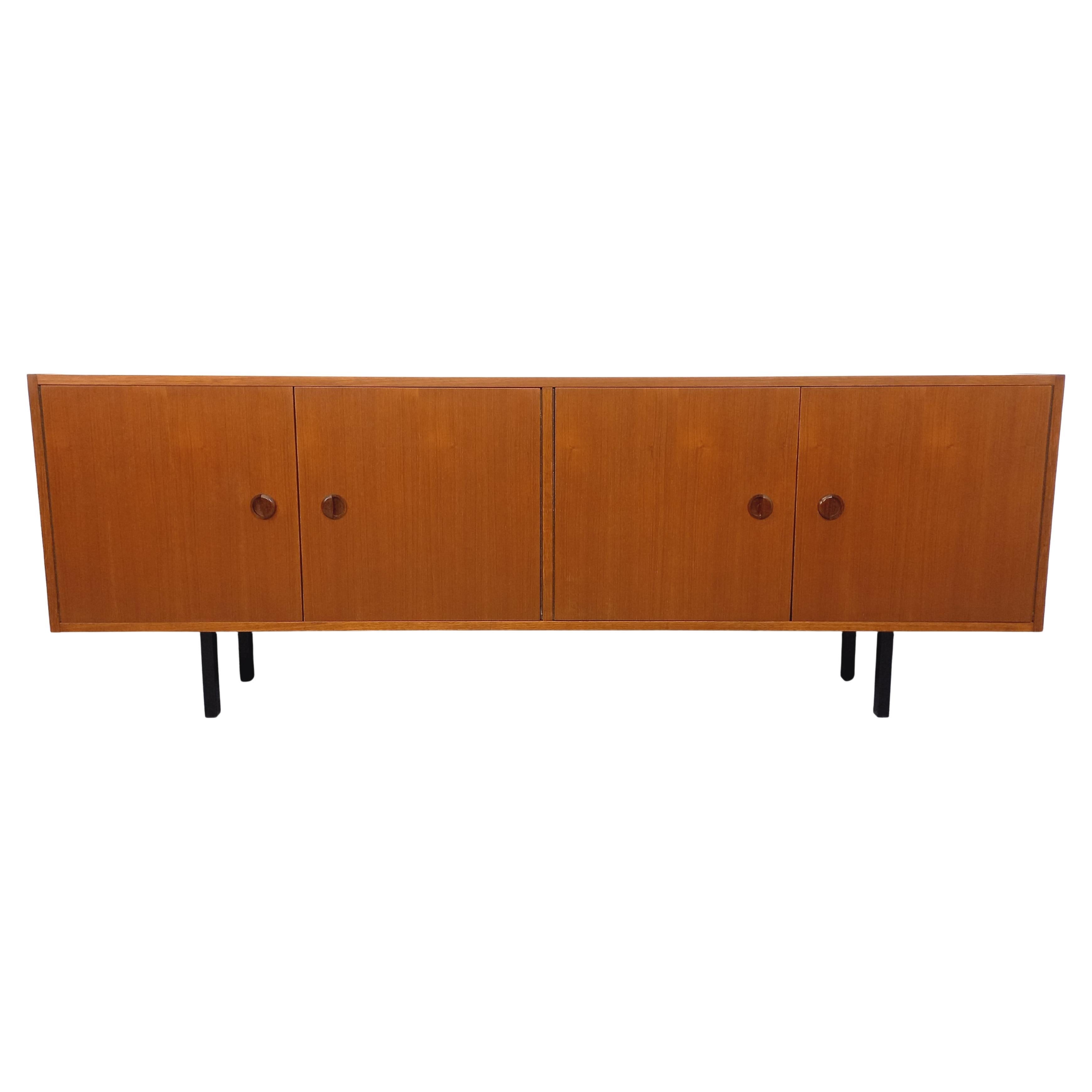 Enfilade meuble de rangement vintage style scandinave moderniste en teck