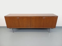 Enfilade moderniste vintage en palissandre et métal chromé des années 60 70