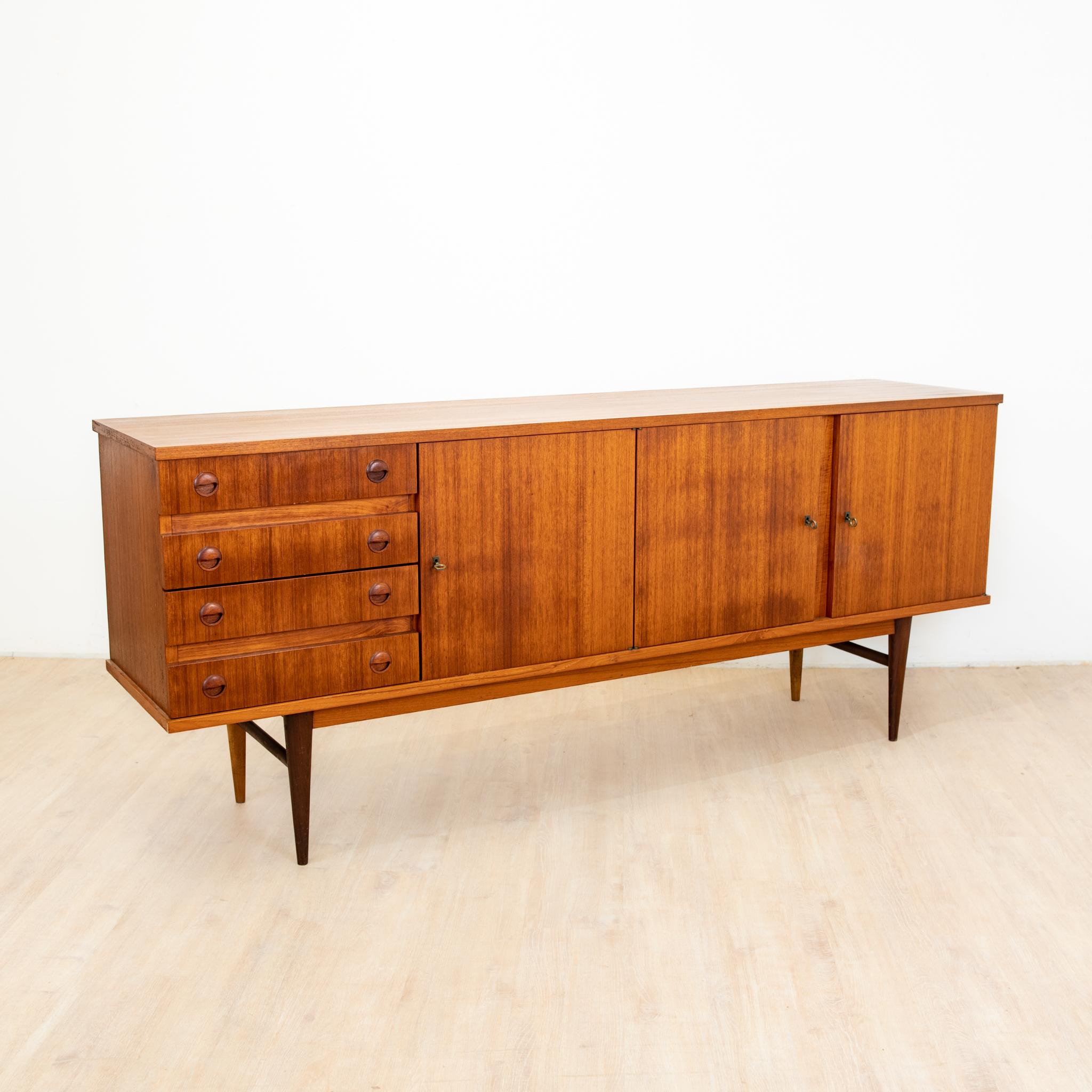 Enfilade scandinave en teck 1960 in vendita 4