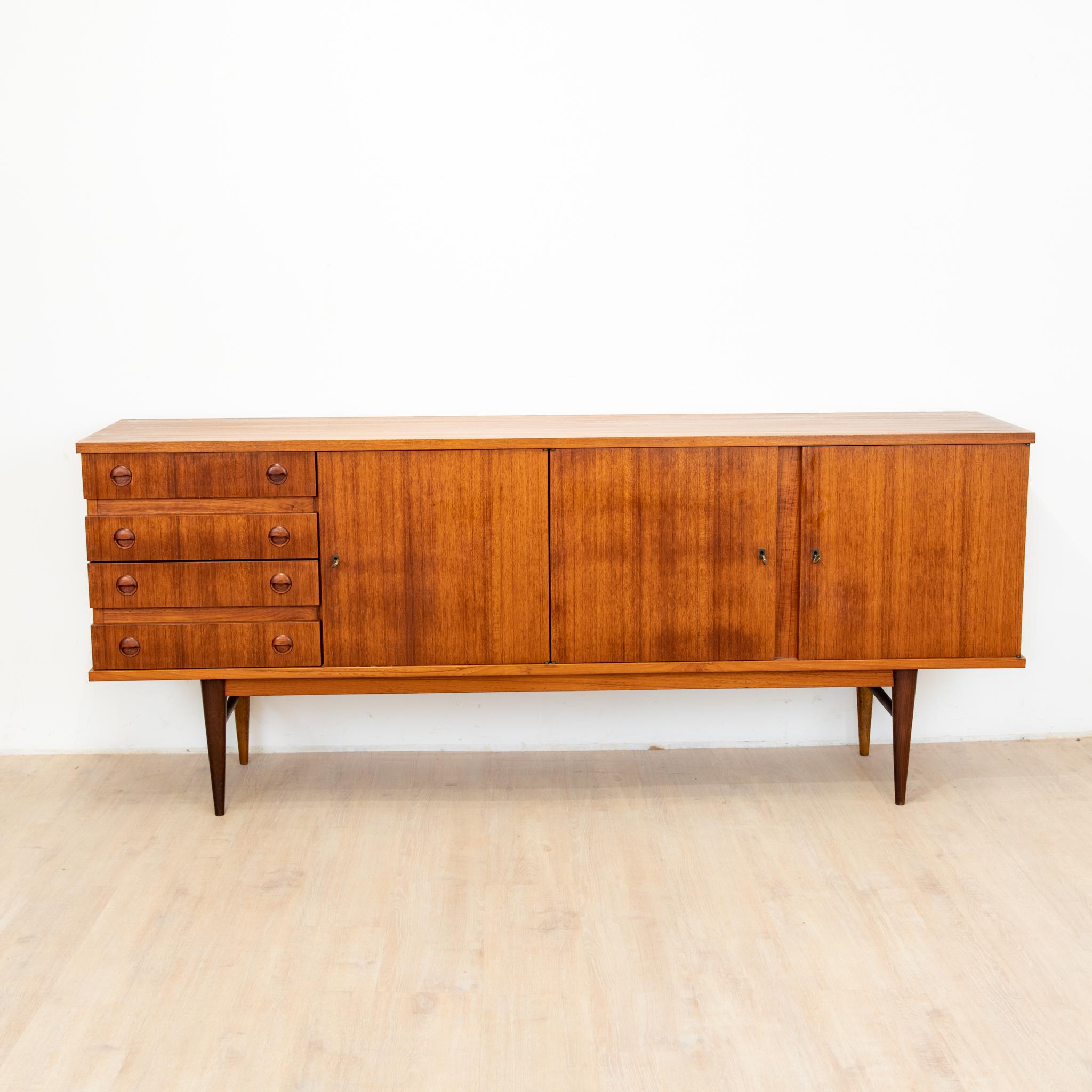 Teak Enfilade scandinave en teck 1960 in vendita