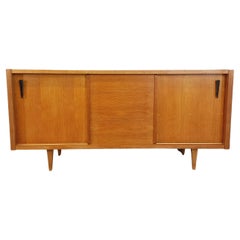 Enfilade vintage en bois de chêne clair des années 60