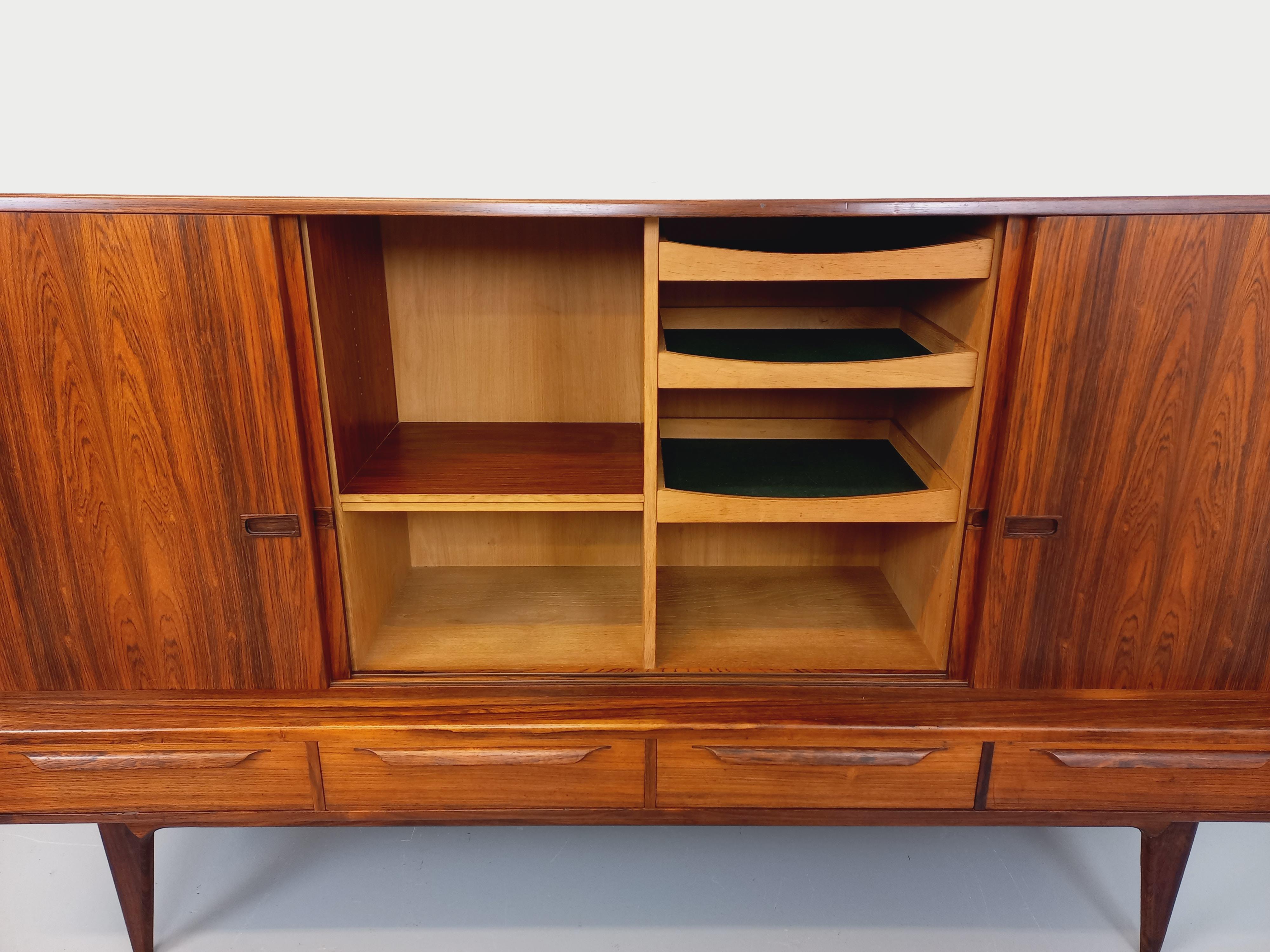 Enfilade vintage scandinave en palissandre Bordum & Nielsen par Samcom 12
