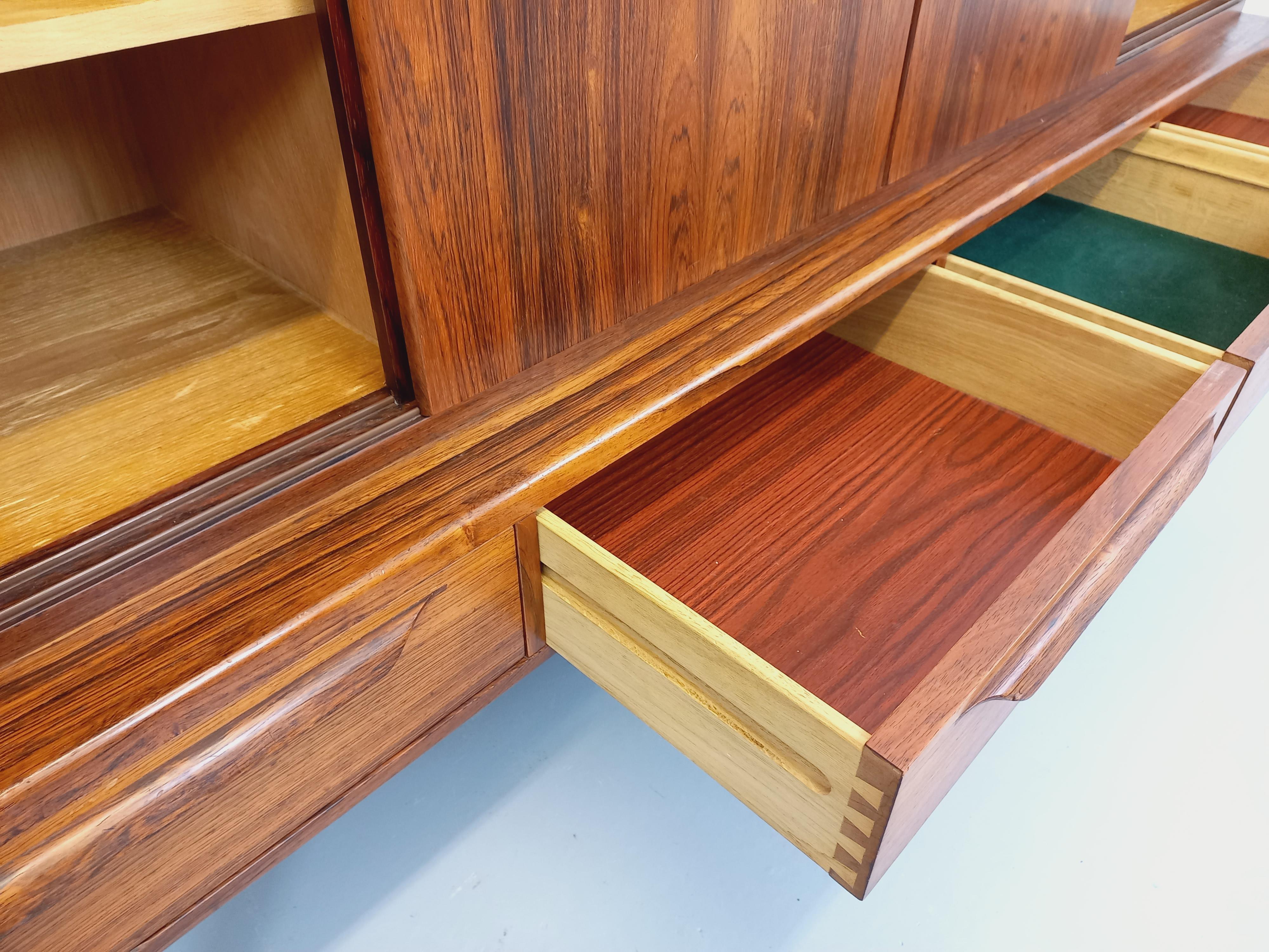 Enfilade vintage scandinave en palissandre Bordum & Nielsen par Samcom 13