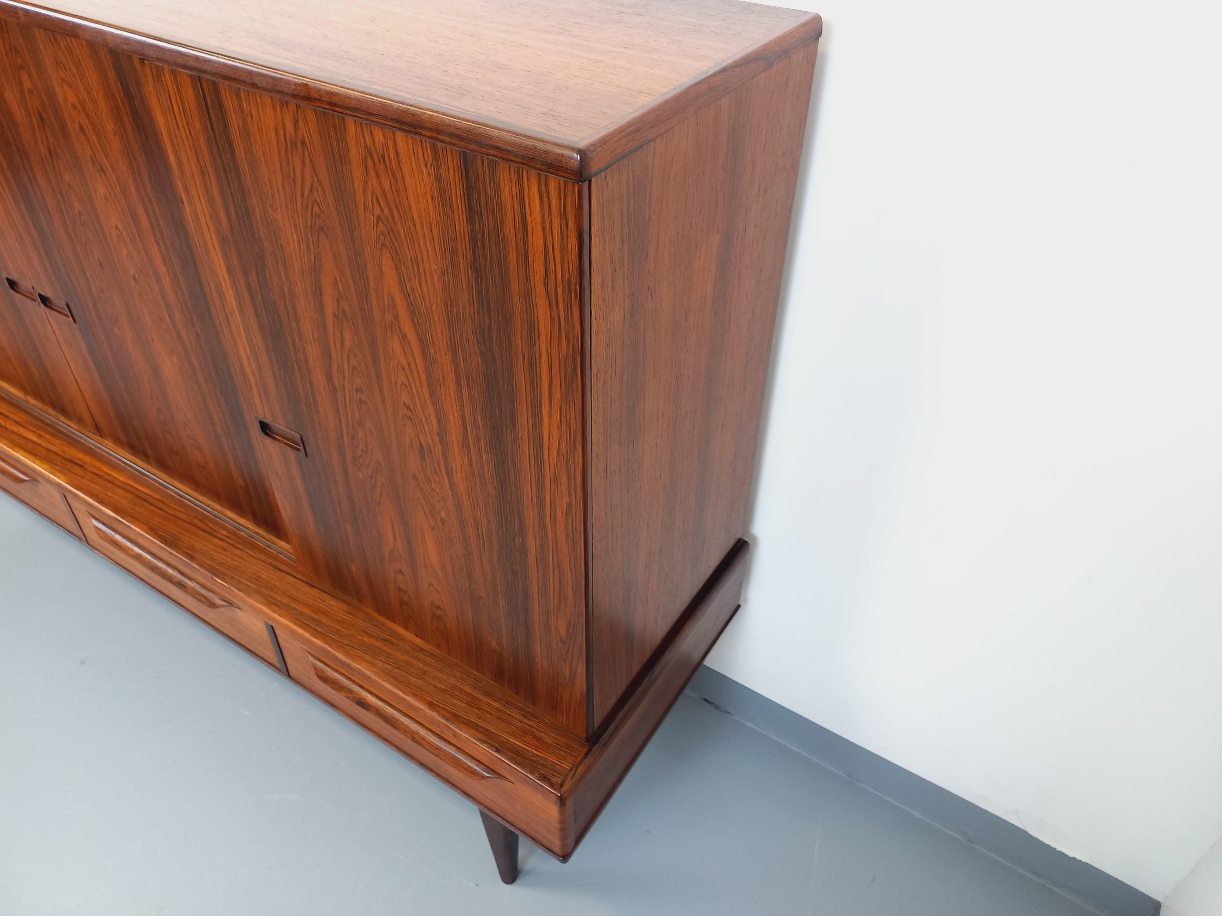 Scandinavian Enfilade vintage scandinave en palissandre Bordum & Nielsen par Samcom