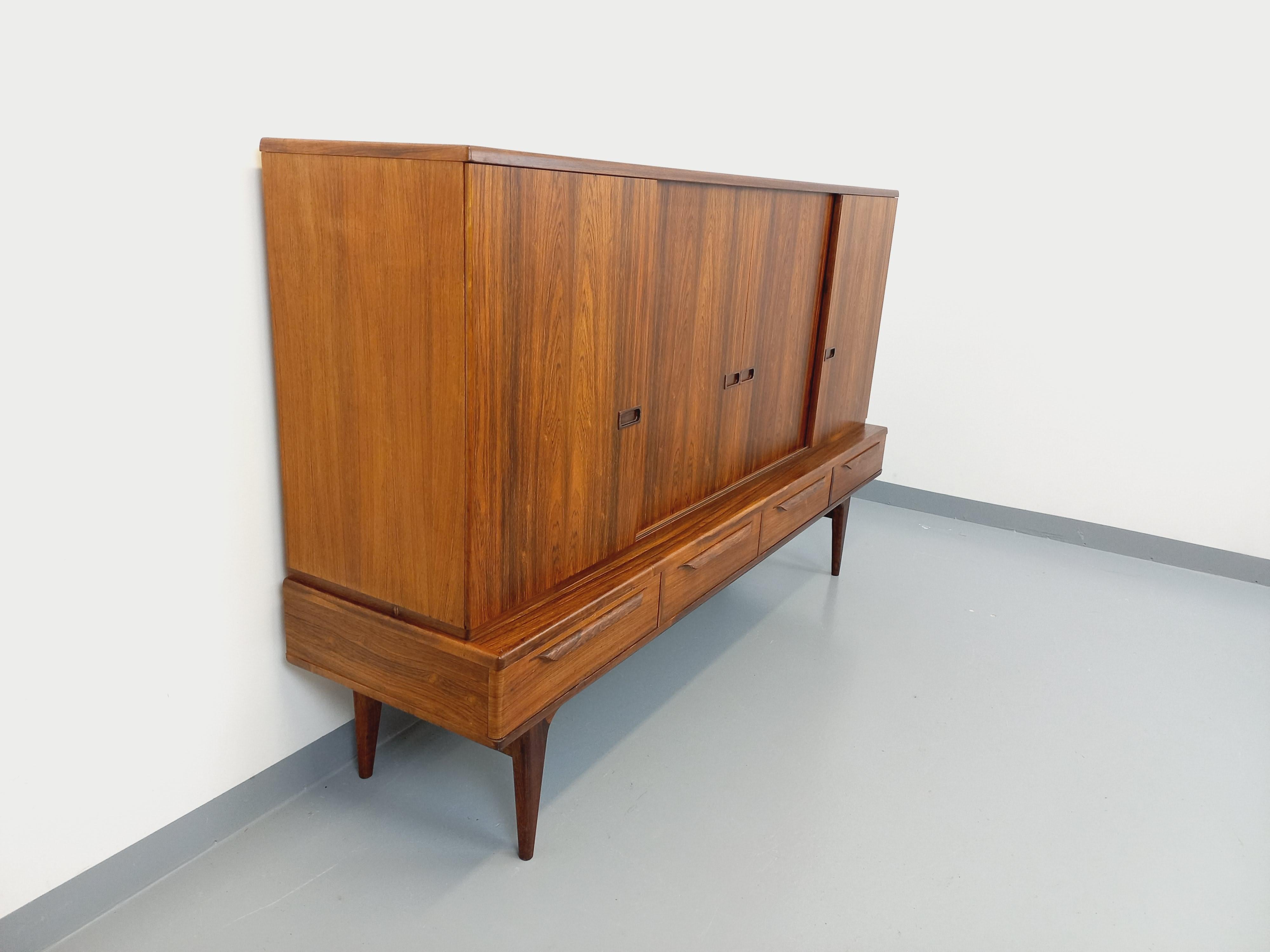 Enfilade vintage scandinave en palissandre Bordum & Nielsen par Samcom 2