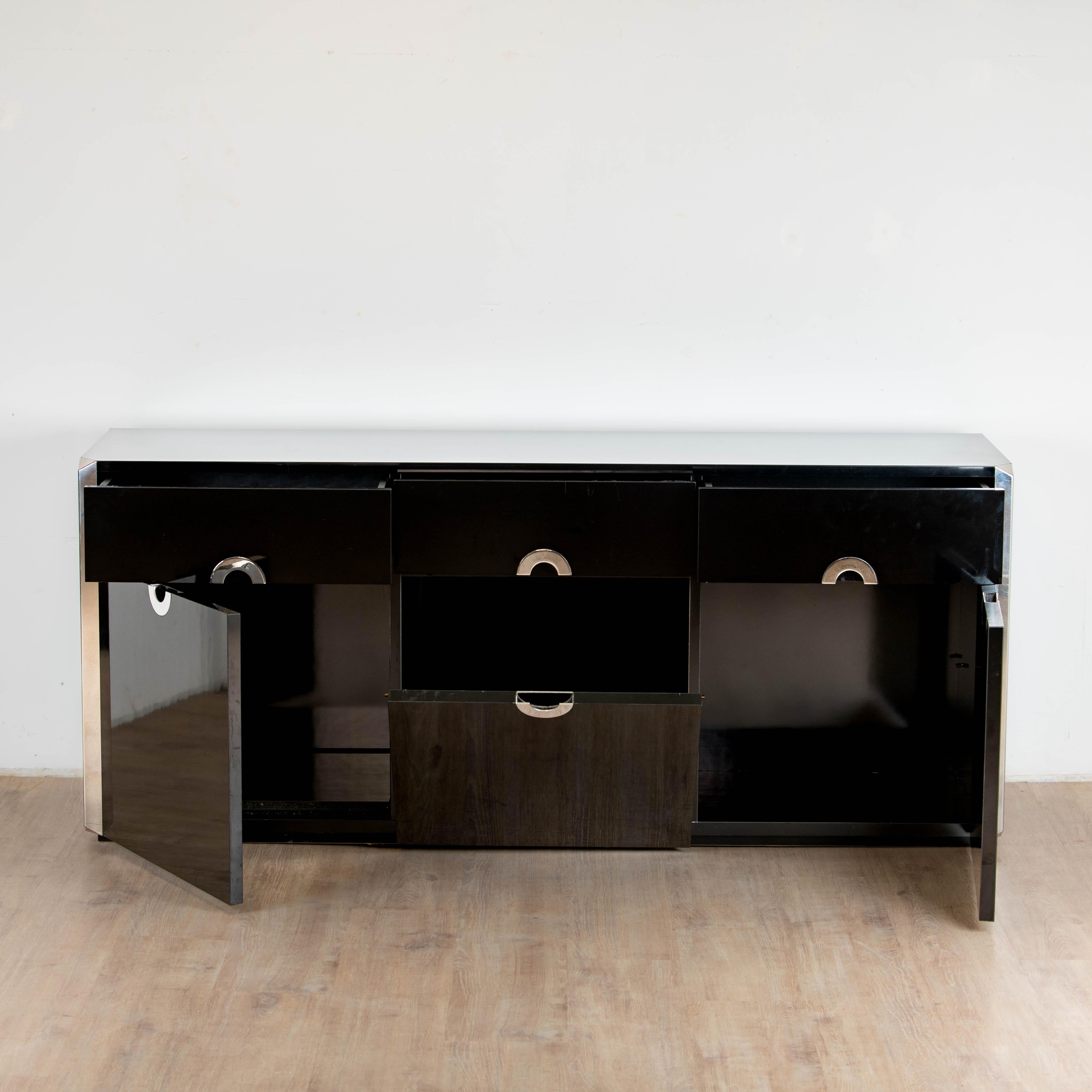 Italian Enfilade Willy Rizzo pour Mario Sabot, Italie, 1970 For Sale