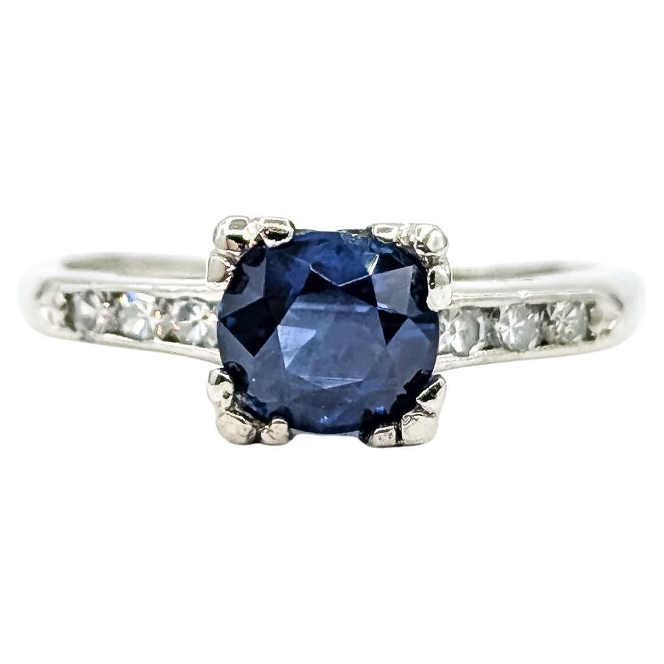 Engagement Burma Sapphire
Diamond Ring in Platinum