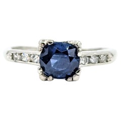 Engagement Burma Sapphire 
Diamond Ring in Platinum