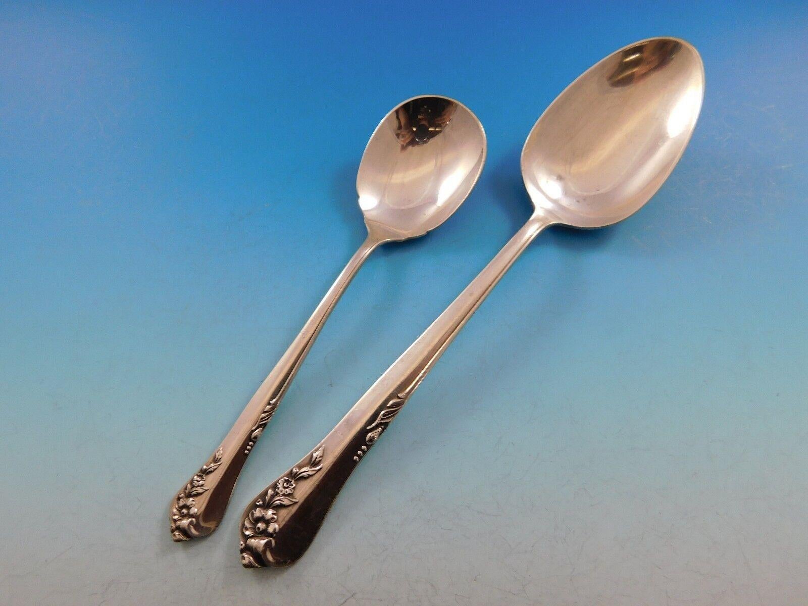Engagement by Oneida Sterling Silber Besteck Set für 6 Personen 34 Pieces (Mitte des 20. Jahrhunderts) im Angebot