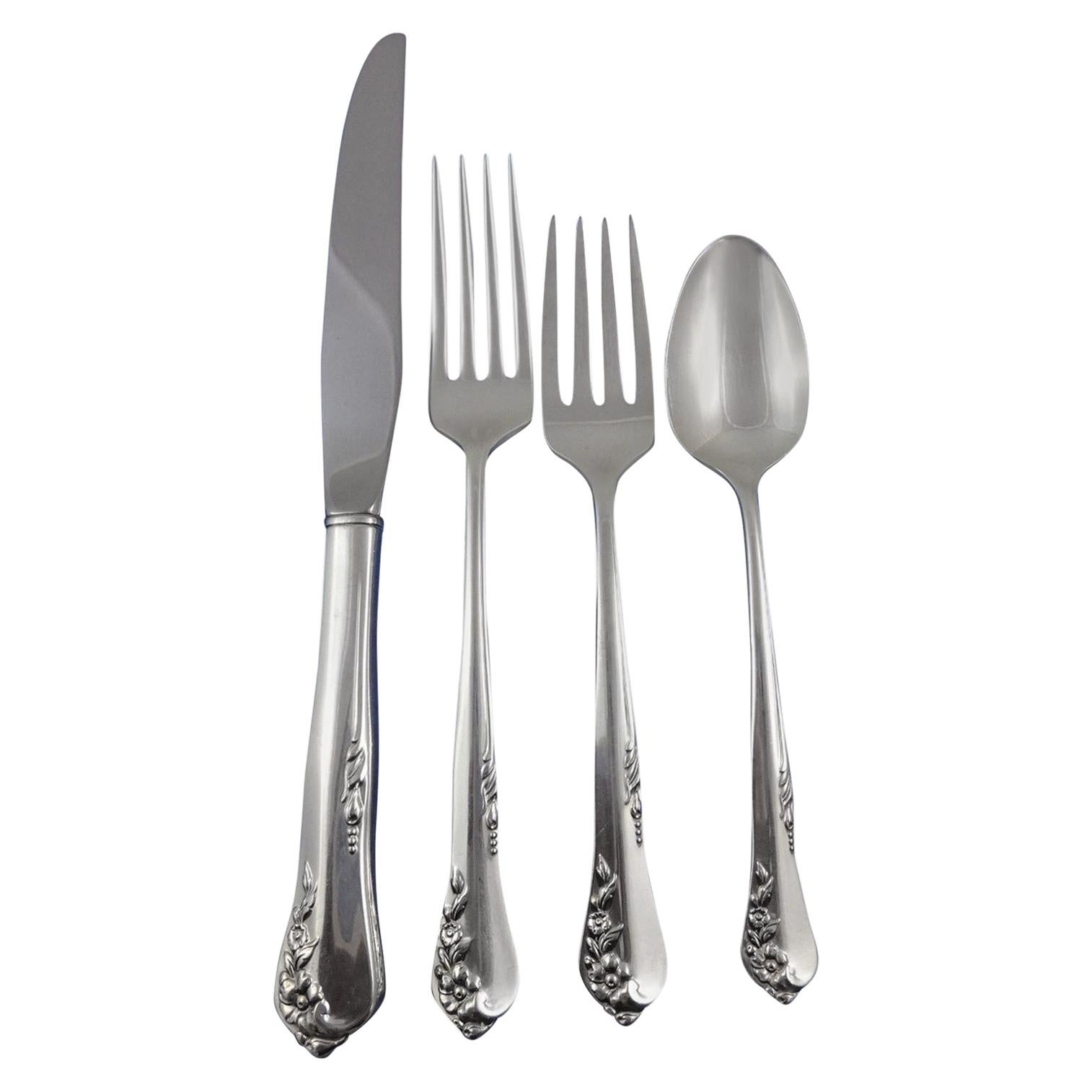 Engagement by Oneida Sterling Silver Flatware Set Service 51 Pieces For Sale