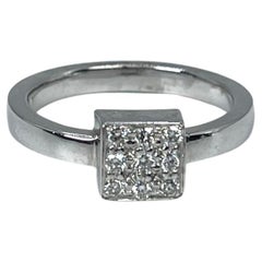 Engagement Diamond Ring Illusion Diamond Ring 18kt White Gold Engagement Ring