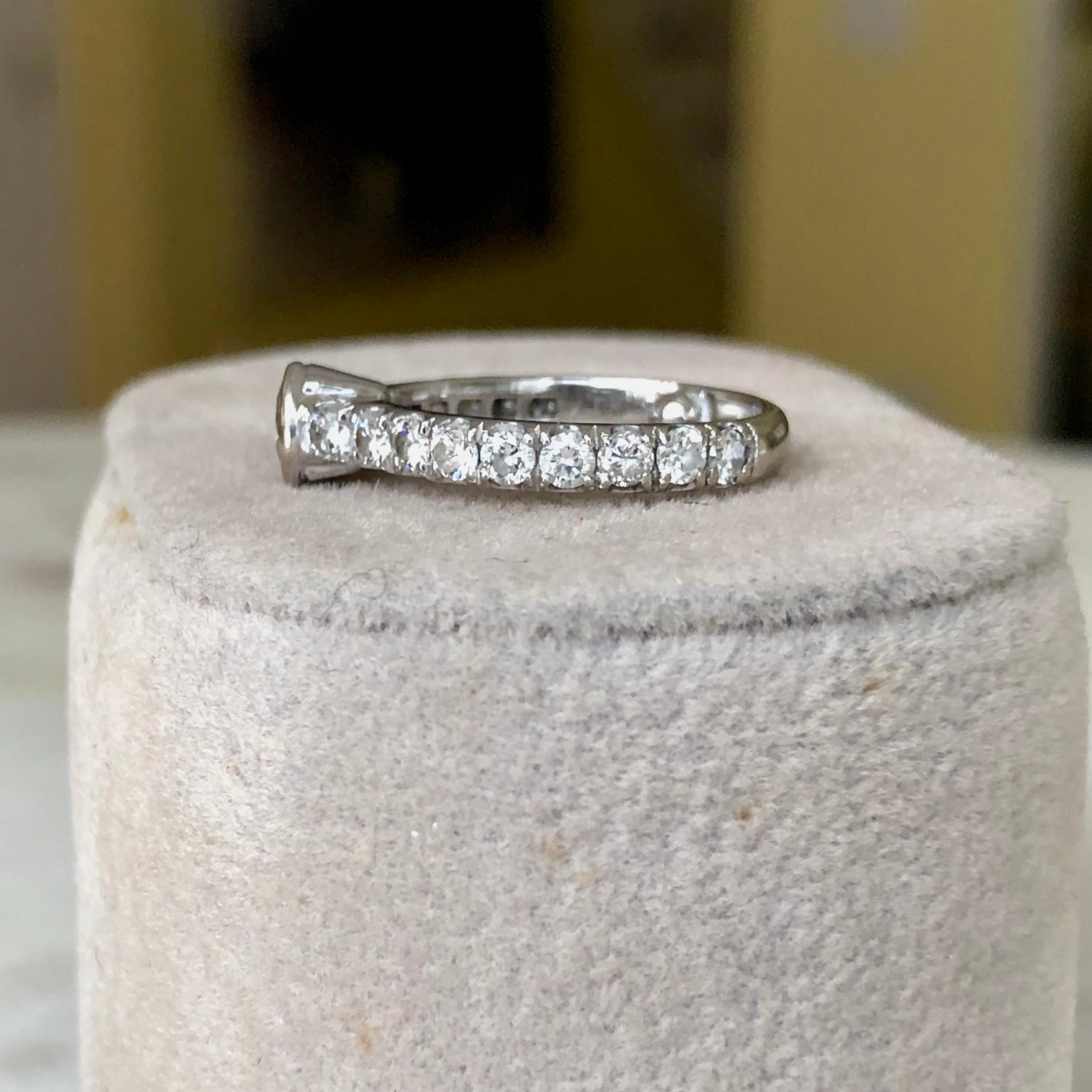 Engagement Diamond Ring with Diamond Accents 14 Karat White Gold 6