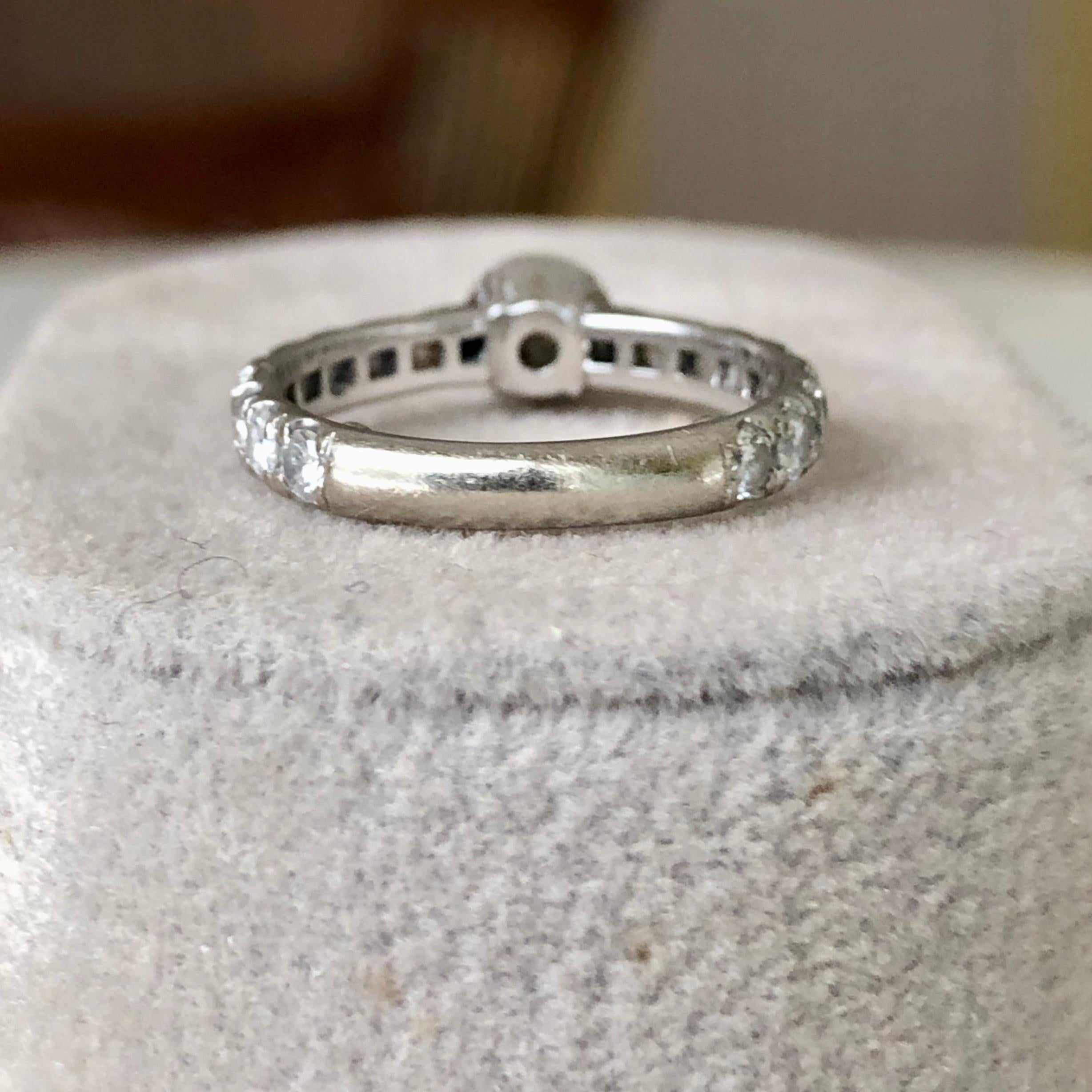 Engagement Diamond Ring with Diamond Accents 14 Karat White Gold 7