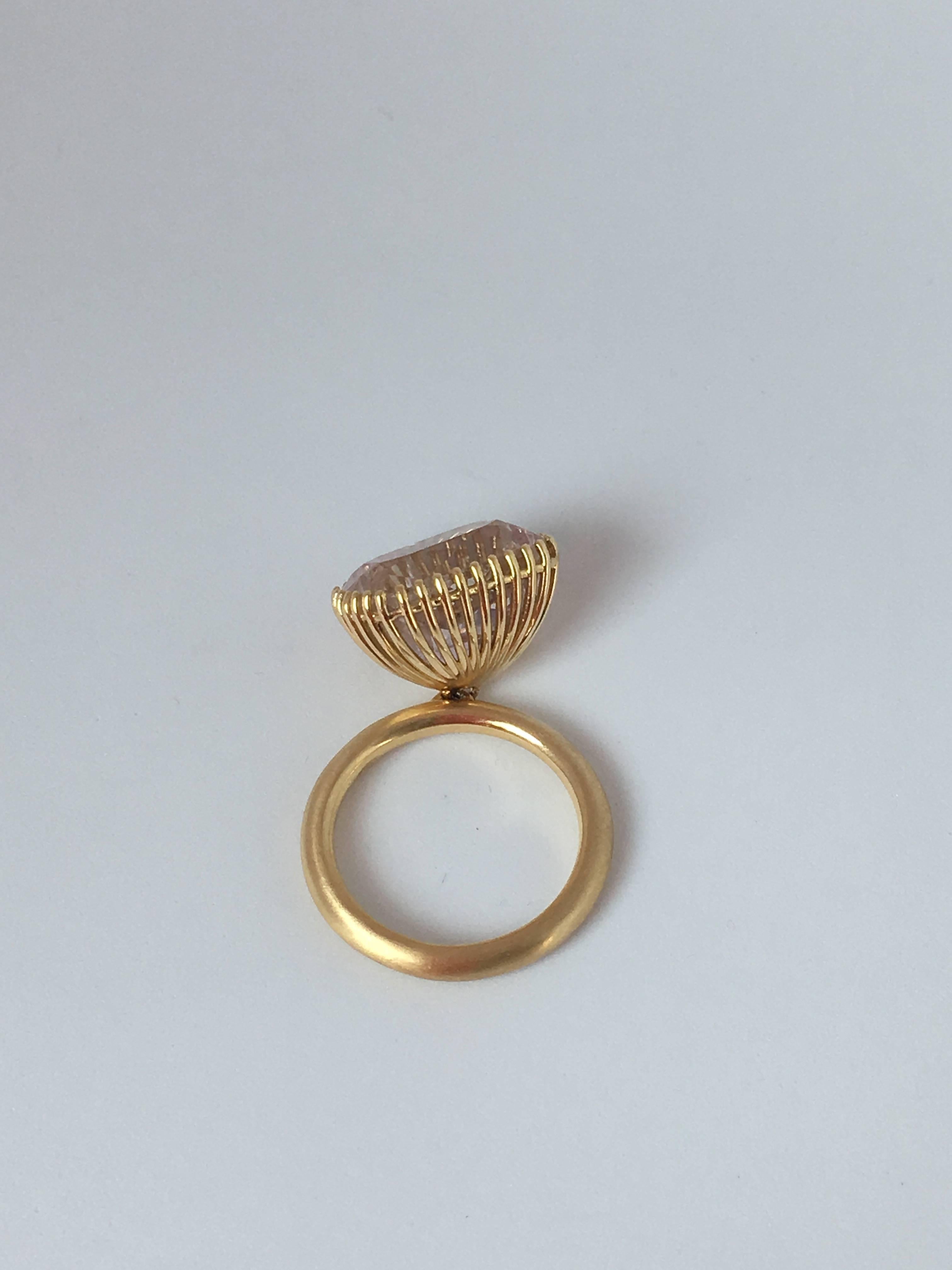 gold cage ring
