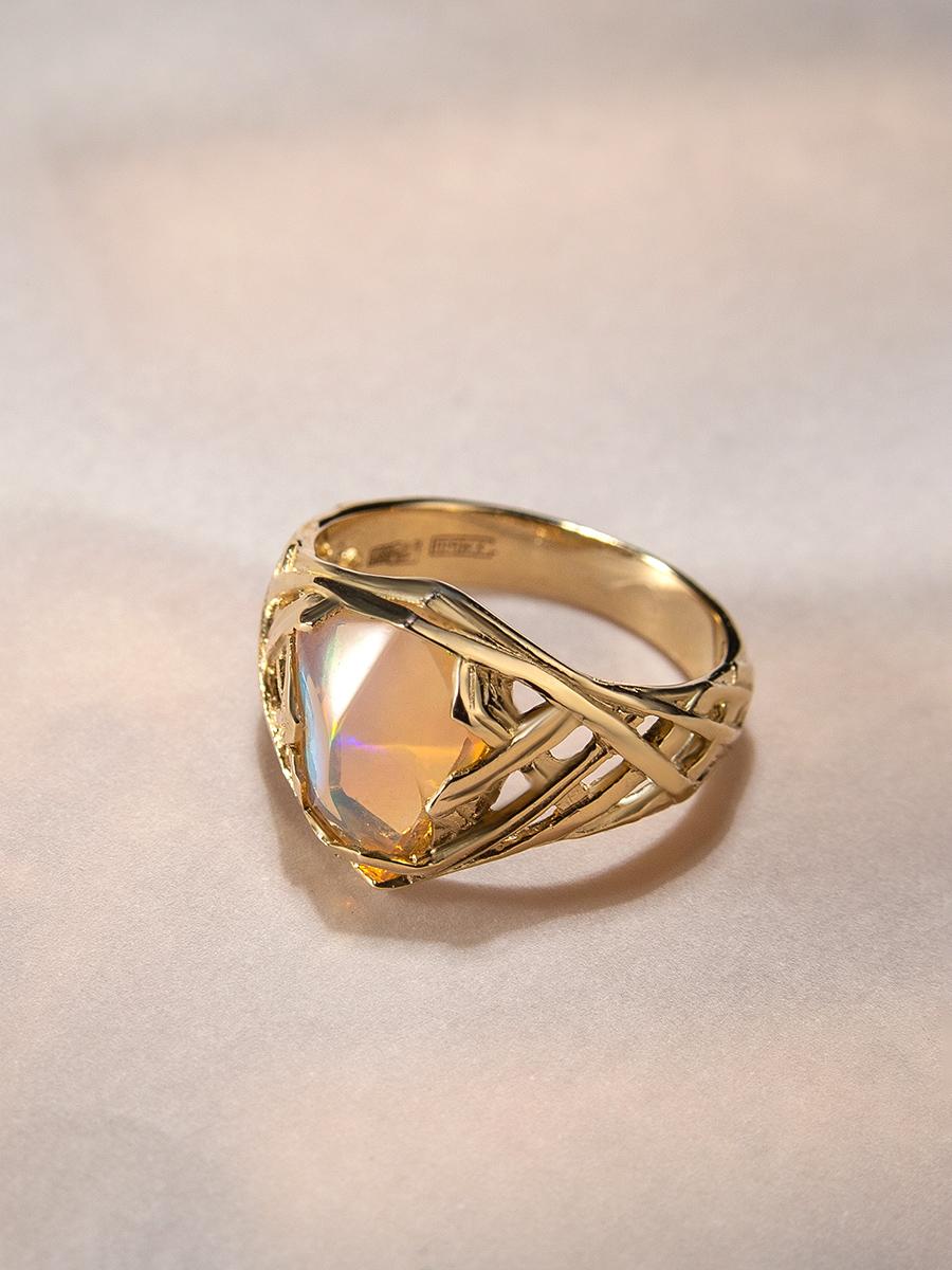 Engagement Opal Ring Gold Art Deco Style Jewelry For Sale 2