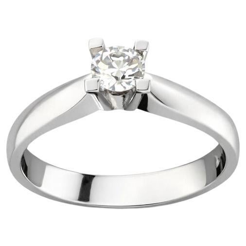 Verlobungsring 18K Weißgold mit Naturdiamant G Farbe VS Reinheit 0,30 ct.