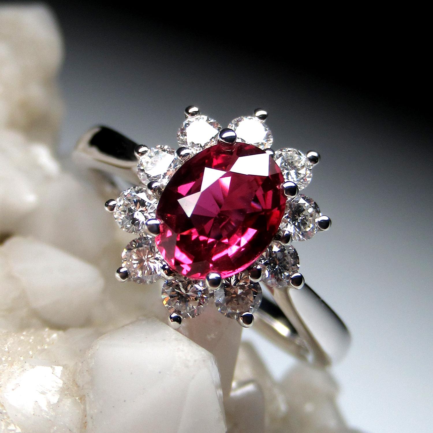 Art Deco Ring Burmese Unheated Ruby natural Gold Promise Engagement ring For Sale