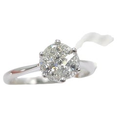 Engagement Ring Galileo 1.75 ct Look Diamond 0.95ct And 14K White Gold Ring