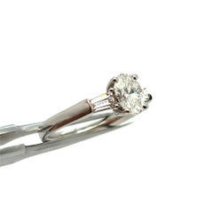 Anillo de Compromiso Certificado GIA 1,25 Quilates Diamantes Blancos Platino