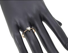 Engagement Ring Heart Cut White Diamond Rose Gold Botta Jewelry