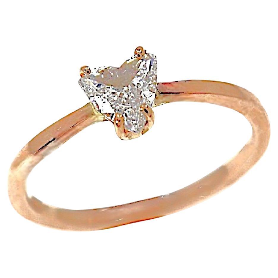 Engagement Ring Heart Cut White Diamond Rose Gold Botta Gioielli in vendita