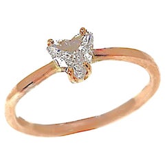 Engagement Ring Heart Cut White Diamond Rose Gold Botta Gioielli