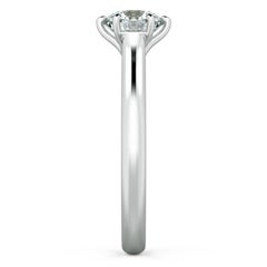 Engagement Ring in 14k White Gold with Moissanite Center stone