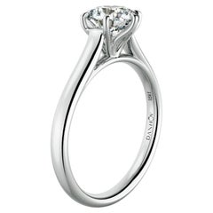 Engagement Ring in 14k White Gold with Moissanite Center stone