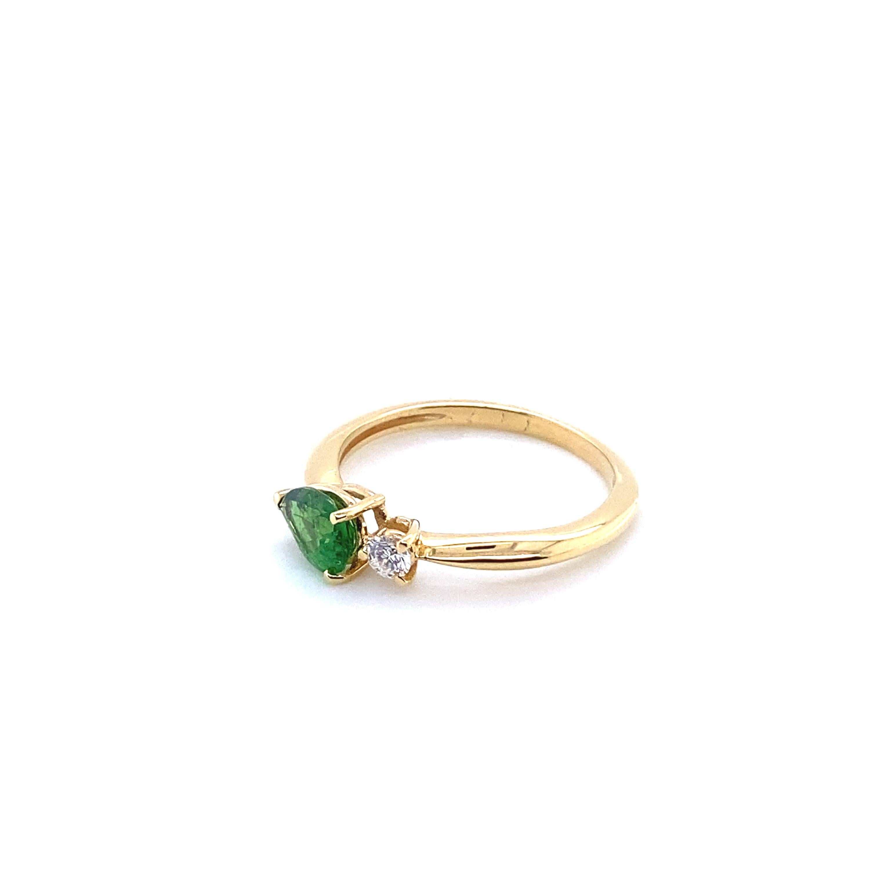 green gold engagement ring