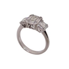Engagement Ring, Trlogy Ring in 18kt white Gold and set with Diamonds