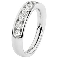 Verlobungsring mit weißen Diamanten aus 18 Karat Weißgold