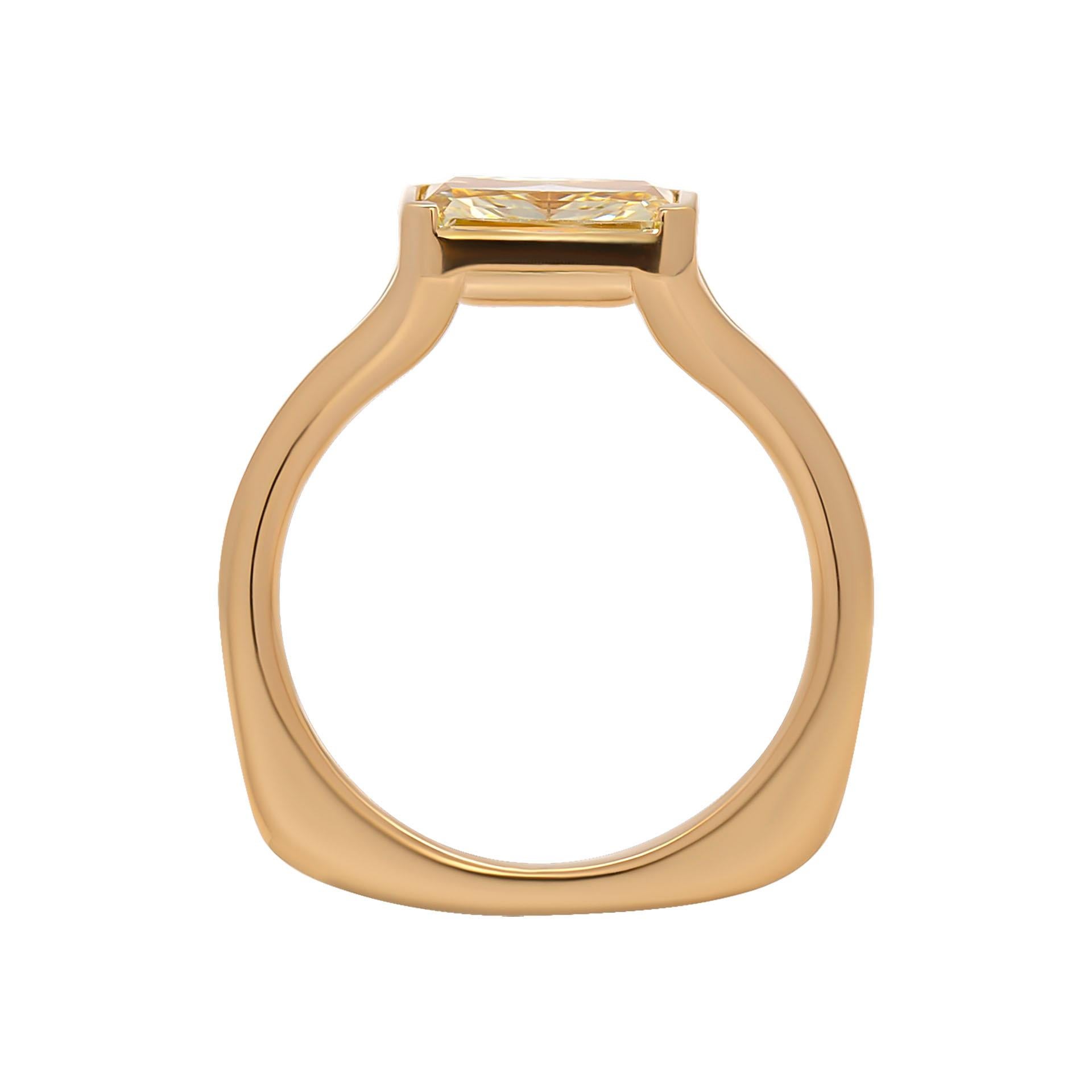 east west radiant cut ring