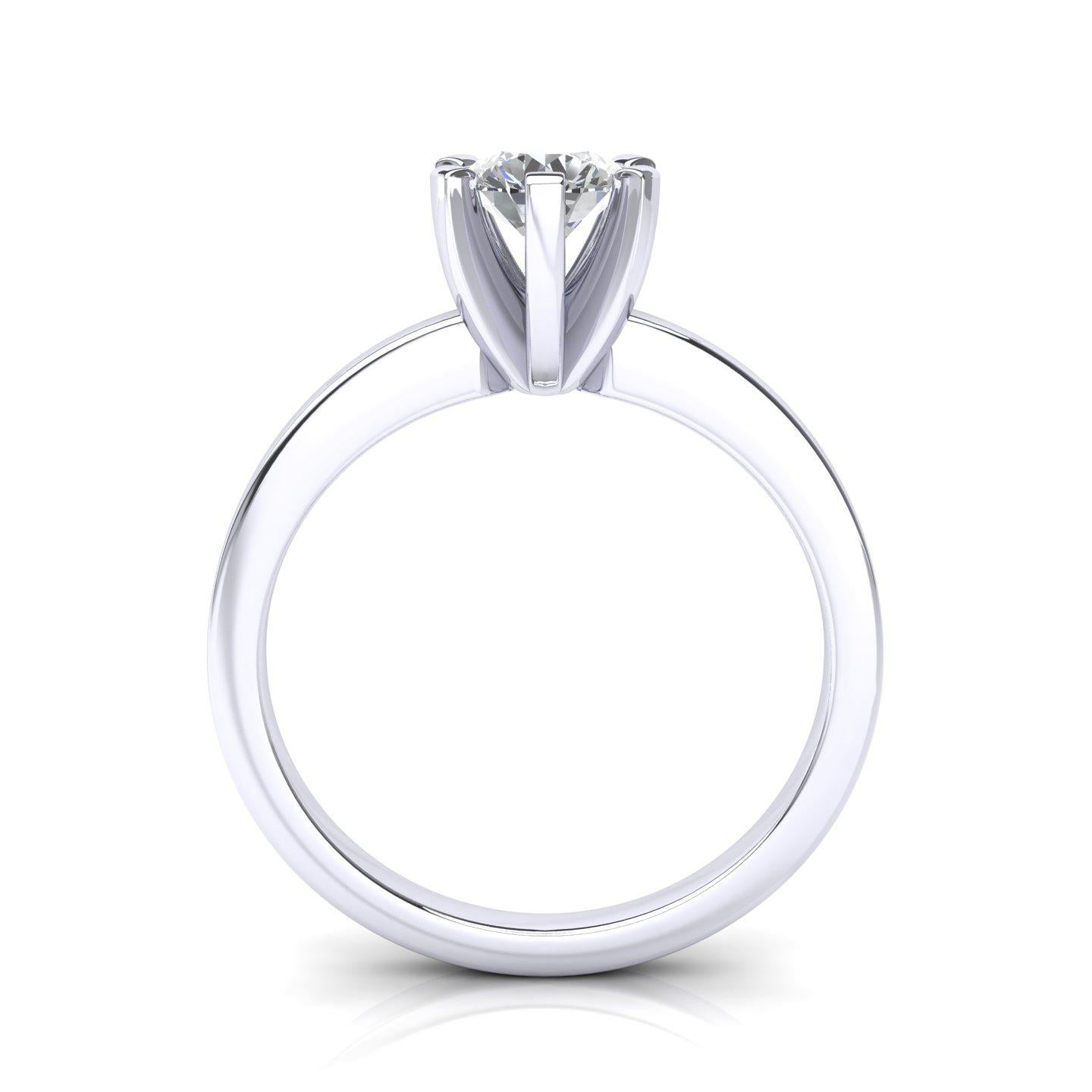 En vente :  Bague de fiançailles en or 18 carats avec diamant blanc naturel certifié G SI1 de 0,30 ct 3