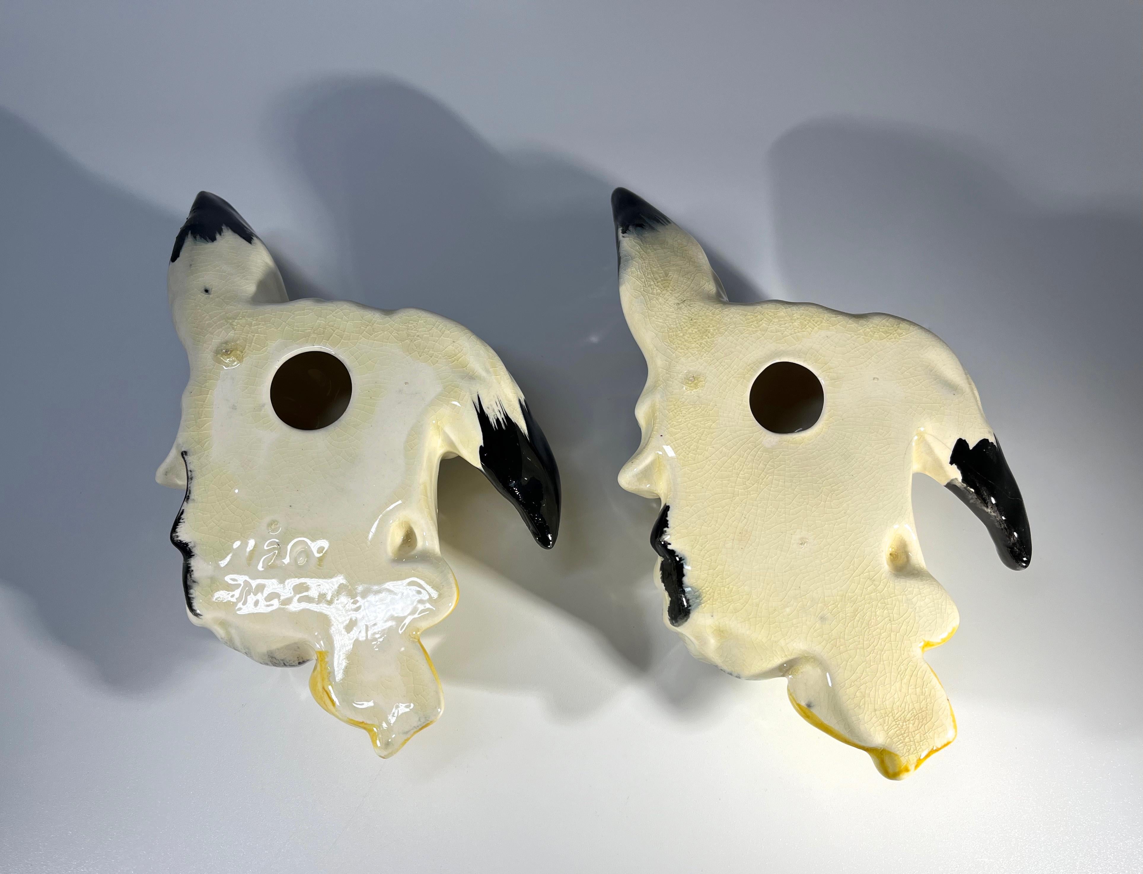 Engaging Pair Of Hand Painted English Terrier Wall Dogs, Mid 20th Century For Sale 2