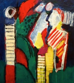 Het geheel der vormen 730-6: Abstract Acrylic Painting on Canvas