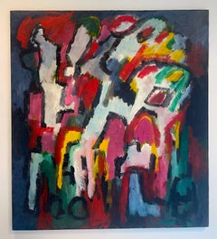 Het Patroon 729-4: Abstract vs Figuration Acrylic Painting on Canvas
