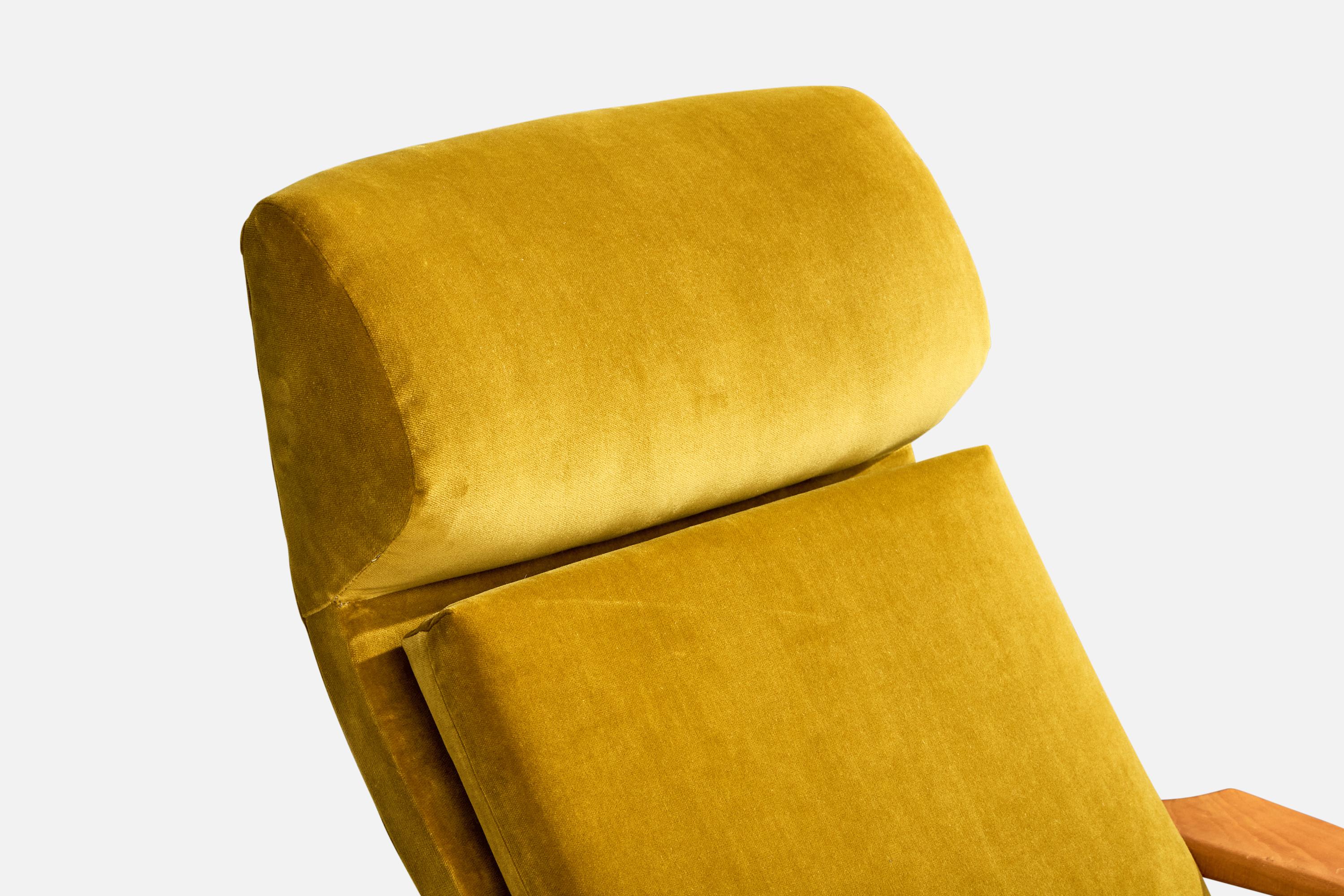 Velours Engen Fabrikant, chaise longue, Beeche, velours, Suède, années 1950 en vente