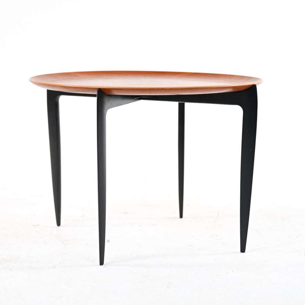 Engholm & Willumsen for Fritz Hansen Teak Tray-Top Folding Side Table, 1960's 1