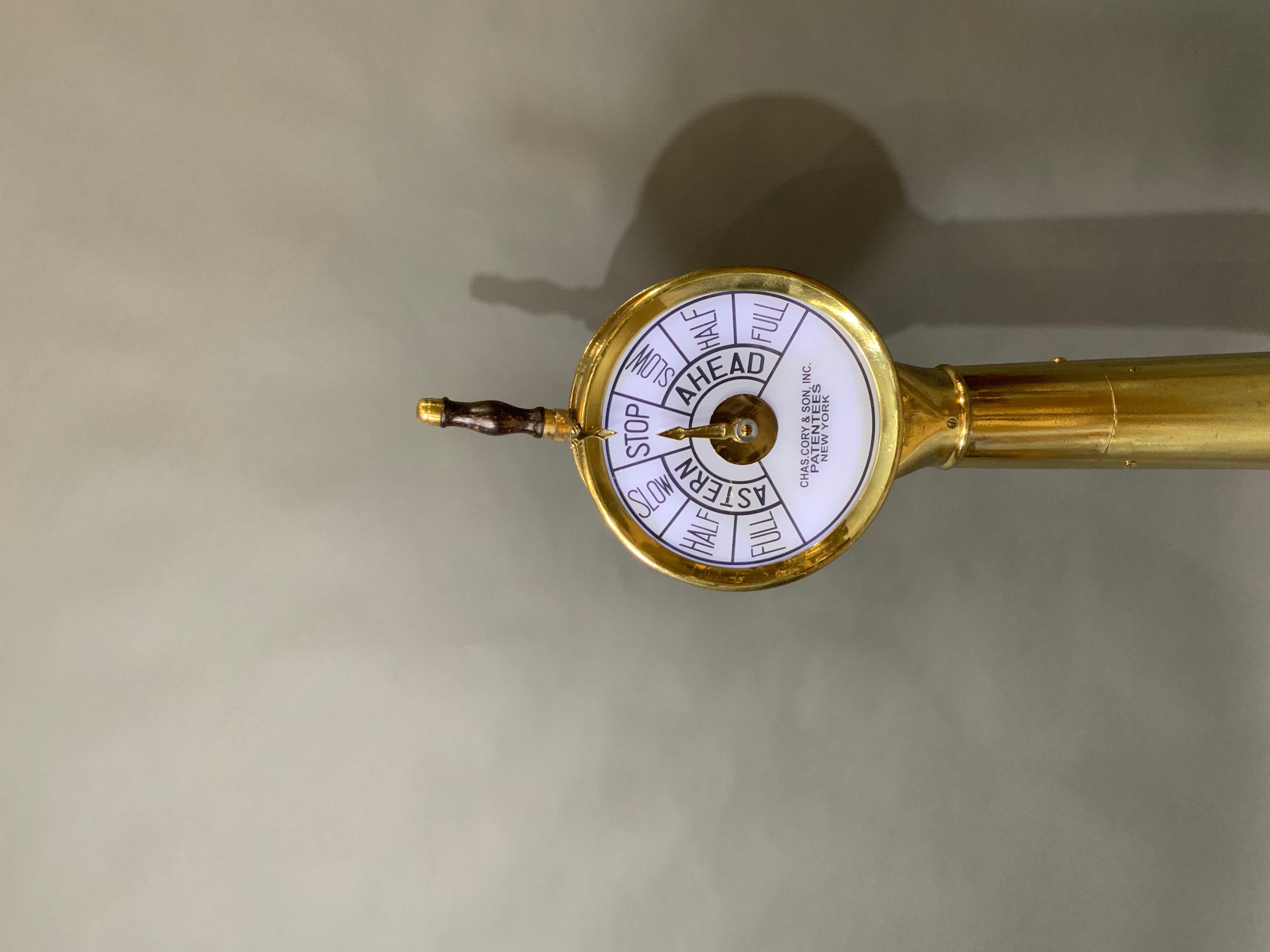 Polished Engine Order Telegraph from a Yacht For Sale