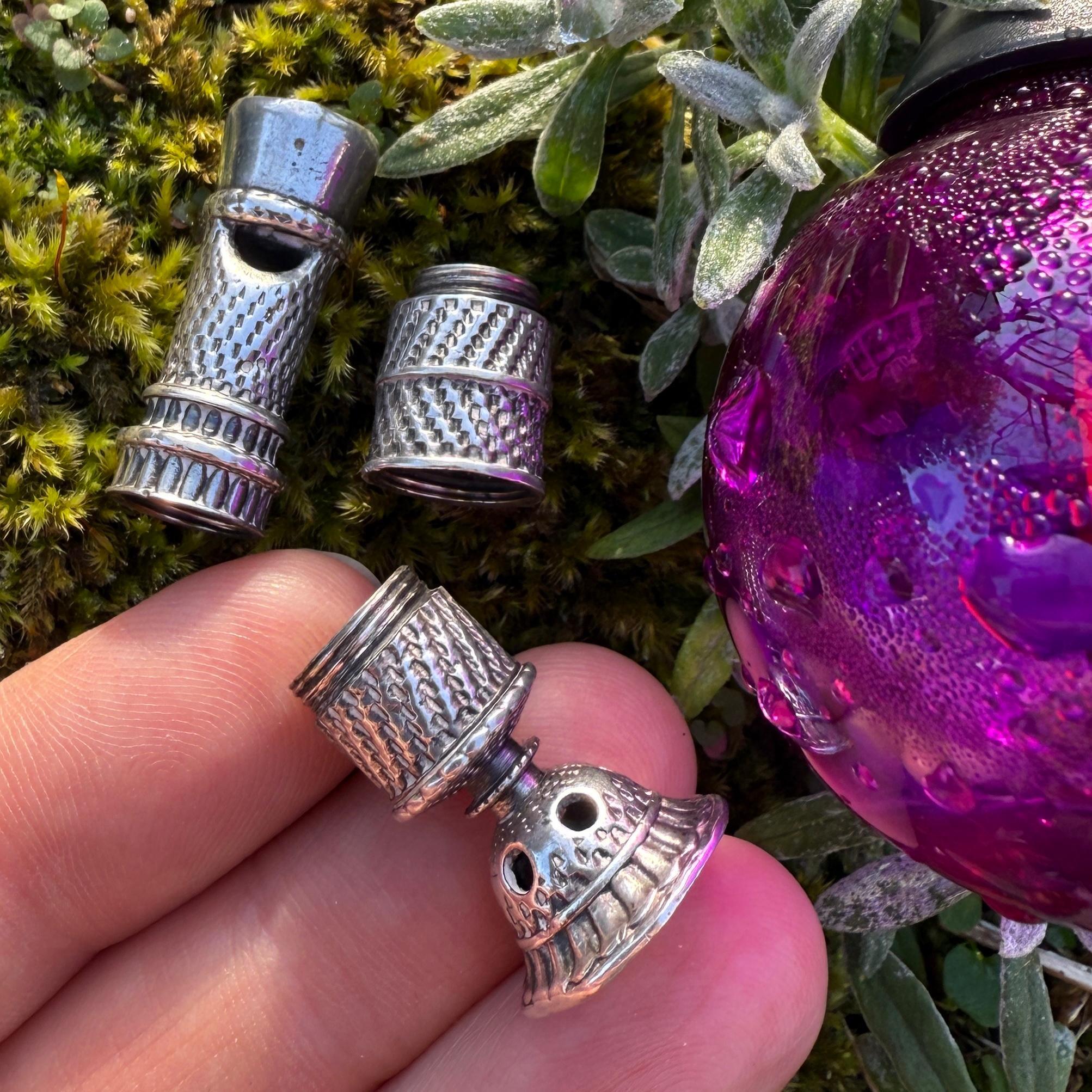 Engine-Turned Silver Combination Pomander Whistle. Augsburg, early 18th century. en venta 7