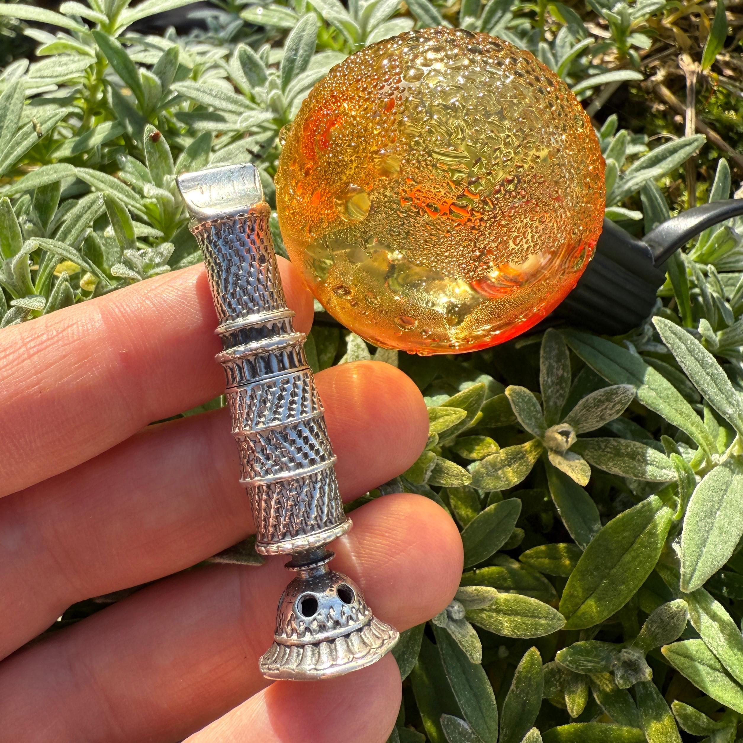 Engine-Turned Silver Combination Pomander Whistle. Augsburg, early 18th century. en venta 1