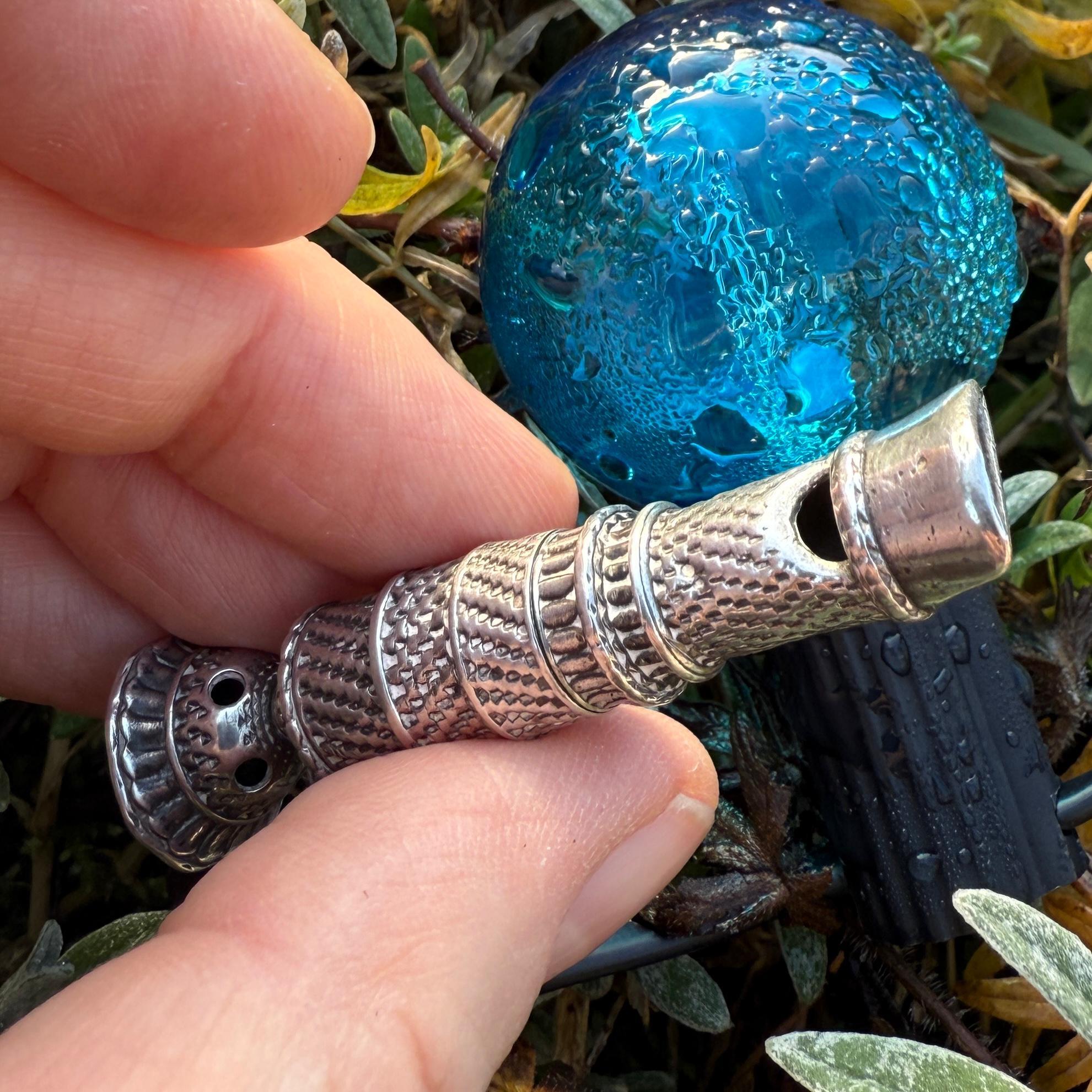 Engine-Turned Silver Combination Pomander Whistle. Augsburg, early 18th century. en venta 5