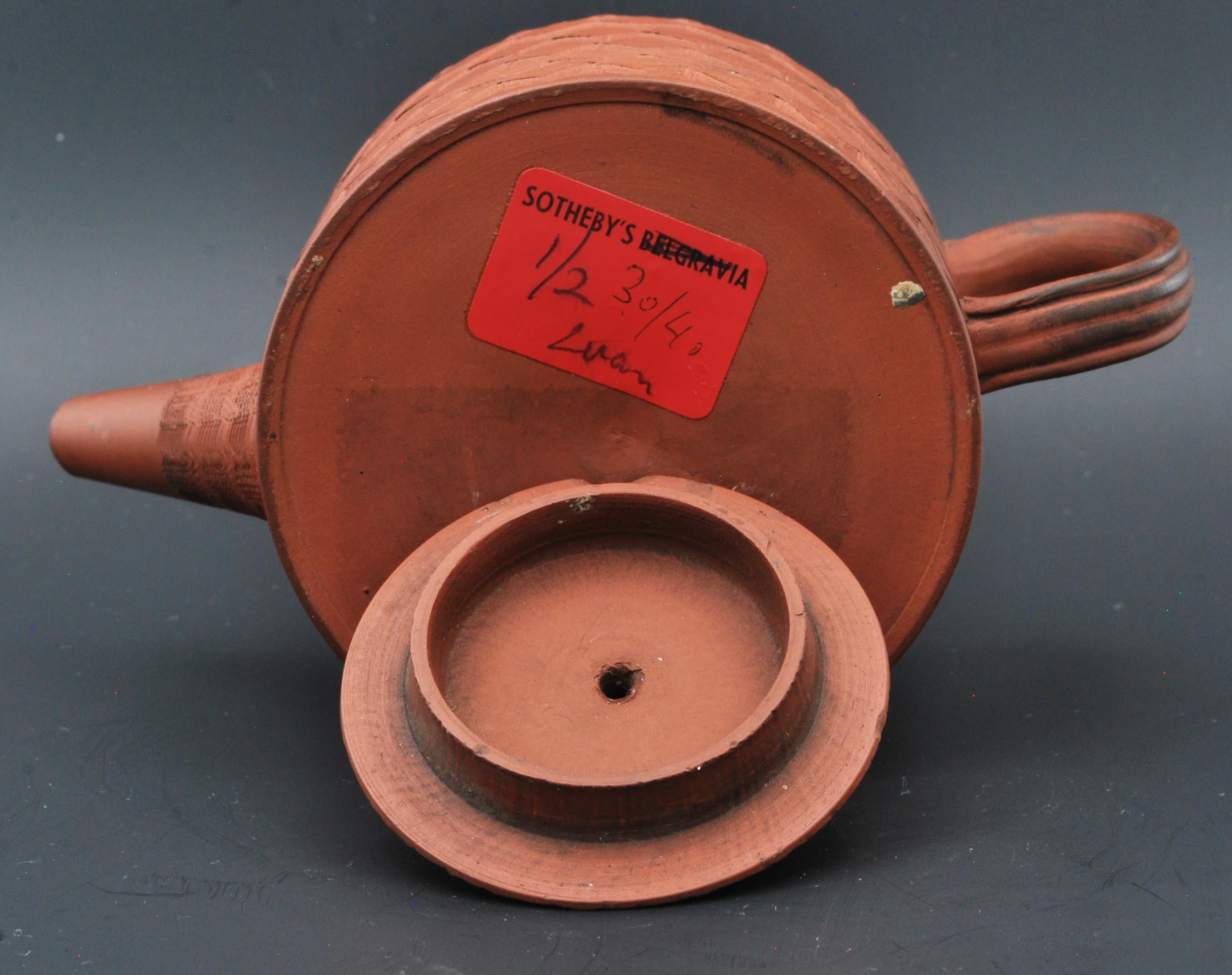 Engine-Turned Teapot in Redware, Myatt, C1770 For Sale at 1stDibs