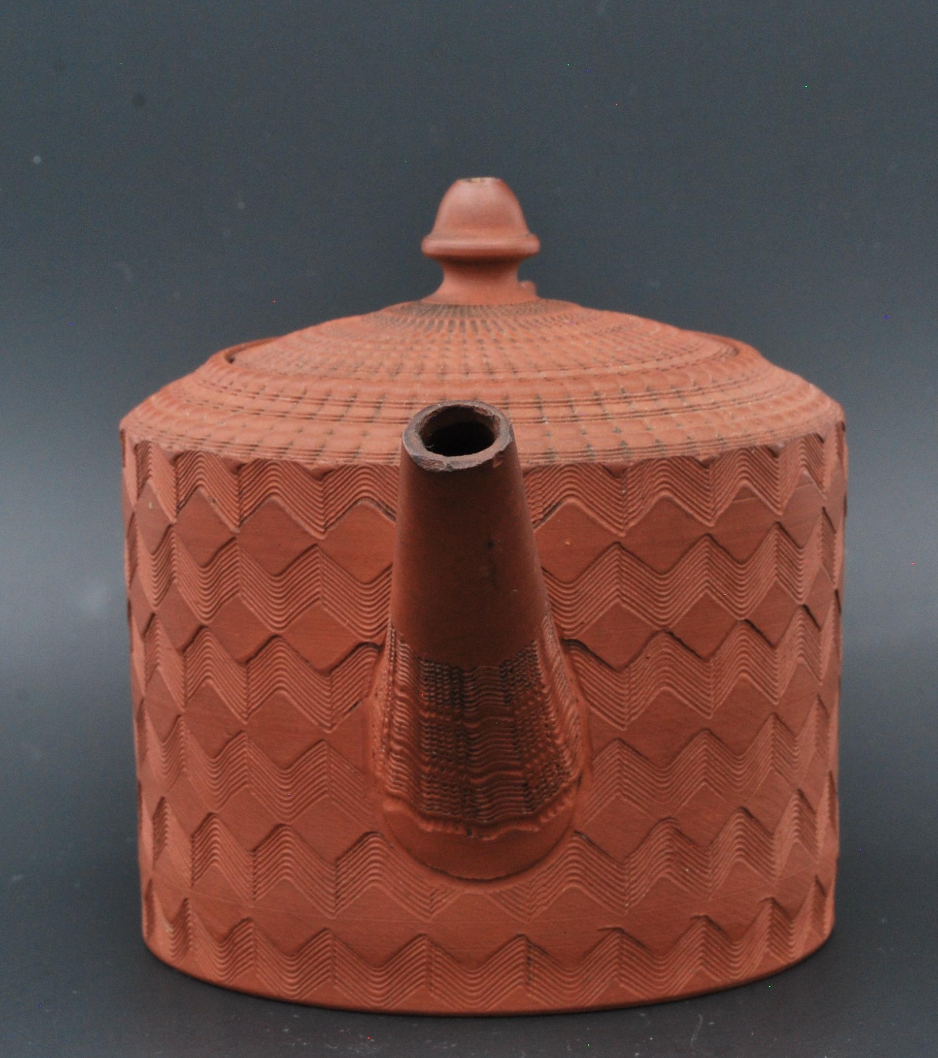 Engine-Turned Teapot in Redware, Myatt, C1770 For Sale at 1stDibs
