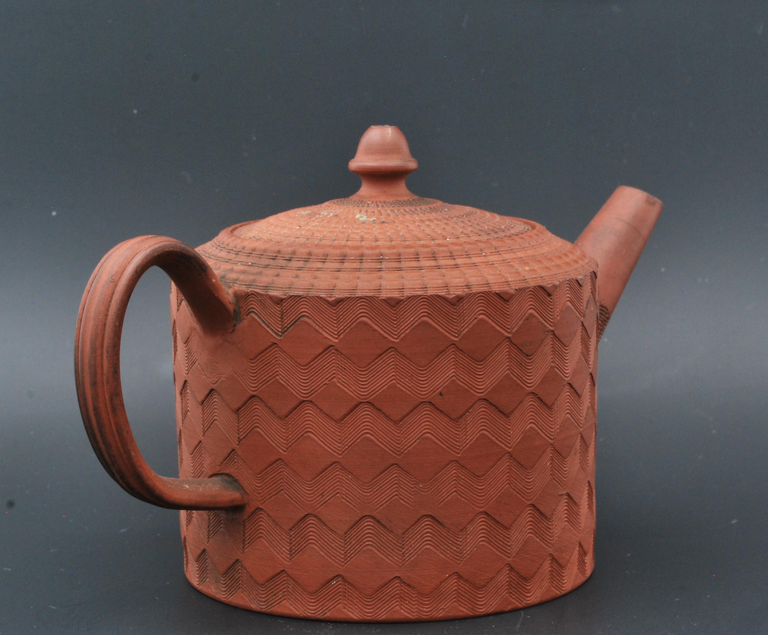 Engine-Turned Teapot in Redware, Myatt, C1770 For Sale at 1stDibs