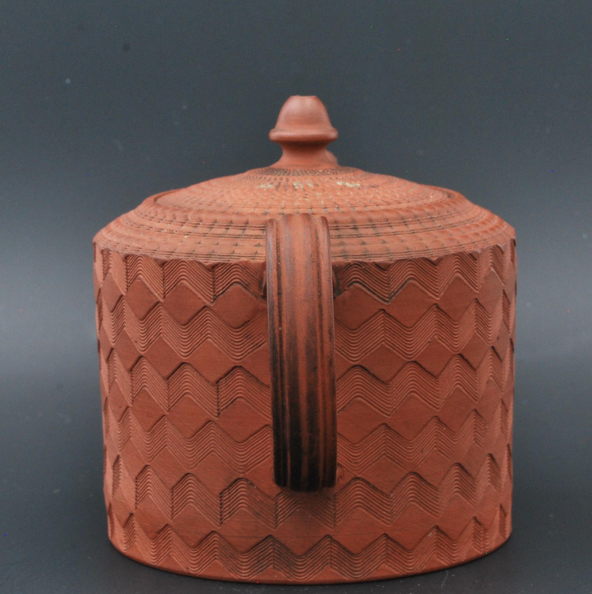 Engine-Turned Teapot in Redware, Myatt, C1770 For Sale at 1stDibs