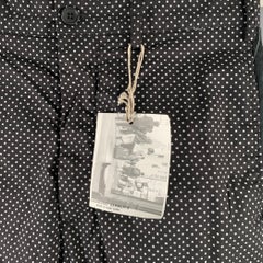 ENGINEERED GARMENTS Taglia 30 Nero Bianco Dot Dot Dot in Cotone Zip Fly Dress Pants