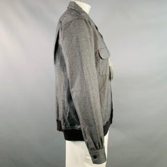 ENGINEERED GARMENTS Size L Grey Black Heather Cotton Blend Two Pockets Jacket